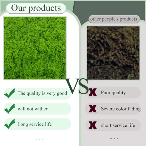 Miniatura 3 de Musgo falso para plantas en macetas de interior, 10.6 onzas, musgo artificial decorativo para manualidades, musgo sintético verde esmeralda