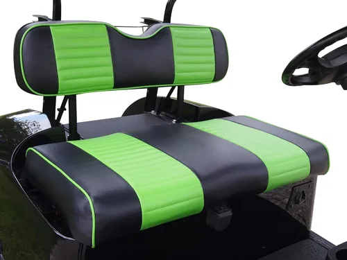 Miniatura 28 de Huskey - 4 fundas de asiento para carrito de golf delanteros y traseros para Club Car Precedent 2004+, modelos Tempo 2017+ G&E, negro de dos tonos