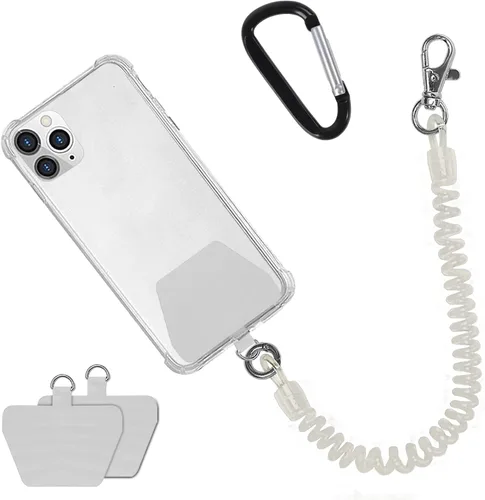 Miniatura 14 de Doormoon - Cordón para teléfono con parche, correas elásticas universales y anclaje para funda de teléfono para anti-caída al aire libre para esquí