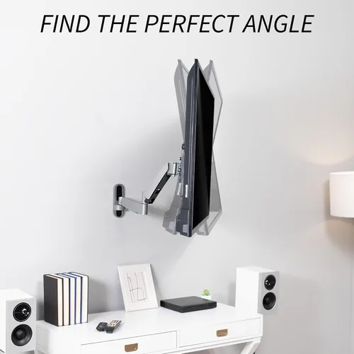 Miniatura 8 de VIVO Montura de pared para TV contrabalanceada de 26 a 55 pulgadas, brazo articulado neumático de resorte ajustable en altura, Max 400x400mm VESA
