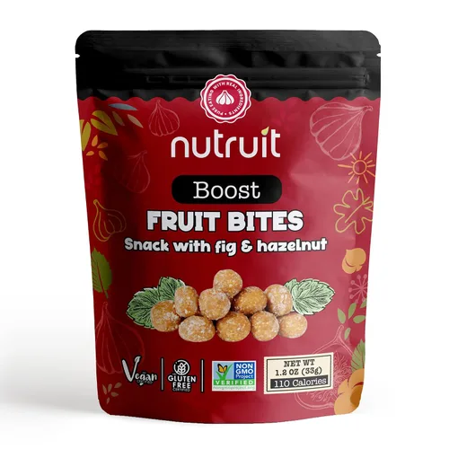 Miniatura 9 de Nutruit Snack de fresa seca (paquete de 20), vegano, sin gluten, sin OMG, a base de plantas, alta fibra, paquetes de 1.1 onzas