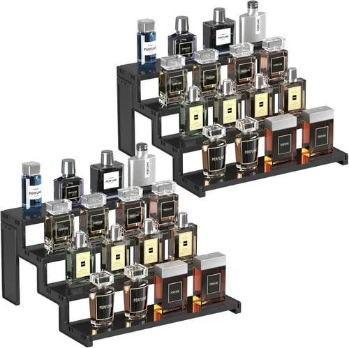 Miniatura 16 de Lifewit Soporte para cupcakes, organizador de colonia de perfume, montaje sin herramientas, elevador de exhibición, estante para especias, soporte
