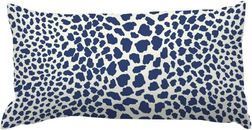 Throw Pillowcase Navy Cheetah Leopard Print Animal Rectangular Cushion Cover Animal Background Decorative Pillow Home Cotton Linen 12x16 Elegant