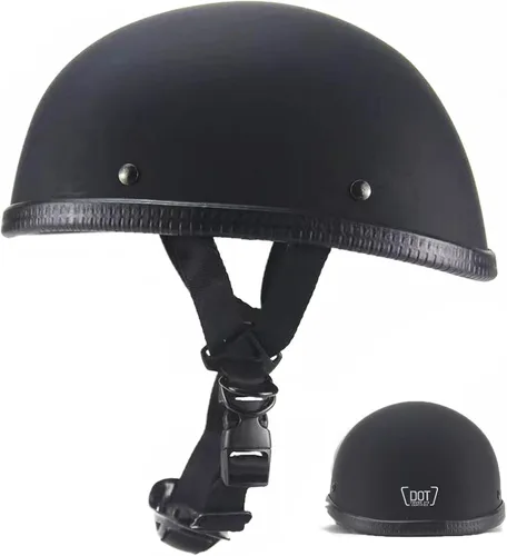 Miniatura 11 de Casco de motocicleta de media cara, casco con cara abierta retro aprobado por DOT para adultos hombres y mujeres, casco para adultos, casco de media