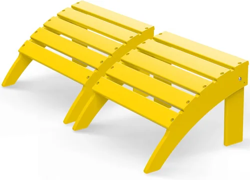 Miniatura 22 de GREENVINES Adirondack-Ottoman Juego de 2 Plástico HDPE Reposapiés para exteriores Todo tipo de clima Reposapiés Taburete para pies
