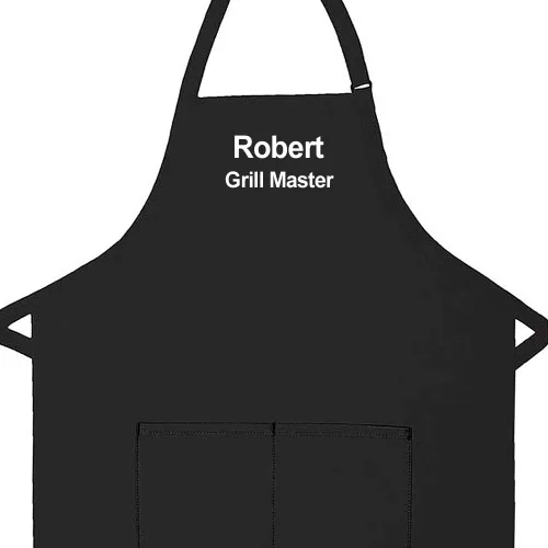 Miniatura 4 de Hecho en los EE. UU. Delantal Premium Bordado Personalizado para Adultos para Hombres Mujeres Día de los Padres Día de las Madres Cocina Barbacoa