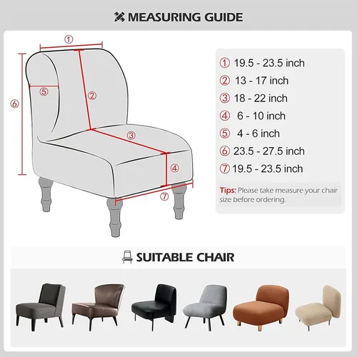 Miniatura 4 de Fundas elásticas para silla sin brazos, extraíbles y lavables, de elastano jacquard sin reposabrazos, protector de muebles para sala de estar, Verde