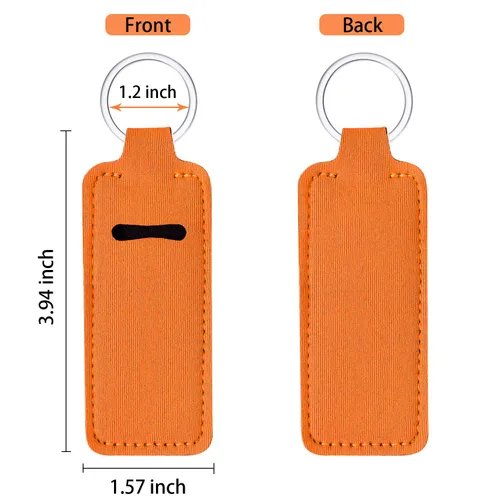 Miniatura 2 de Boao Llavero con clip para lápiz labial, 10 unidades, colorido, soporte para bálsamo labial, accesorios para bolsa de bolsillo (anillo plateado)
