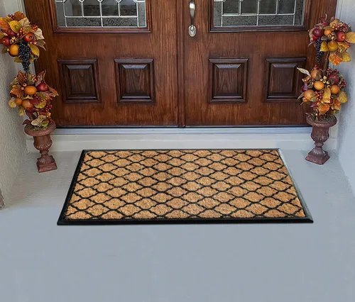 Miniatura 24 de A1HC Tapete para Puerta de Fibra de Coco Natural y Caucho, 30"x48" – Grueso, Duradero, Resistente, Anti-Desprendimiento, Resistente a