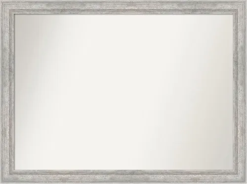 Miniatura 246 de Amanti Art Espejo de baño plateado para sobre fregadero, 23 x 23 pulgadas, espejo cuadrado plateado en ángulo, marco de madera moderno medio, se