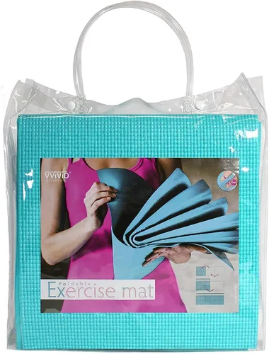 Miniatura 3 de VViViD Tapete cuadrado acolchado de PVC grueso plegable de 6 pies x 2 pies para entrenamiento y yoga