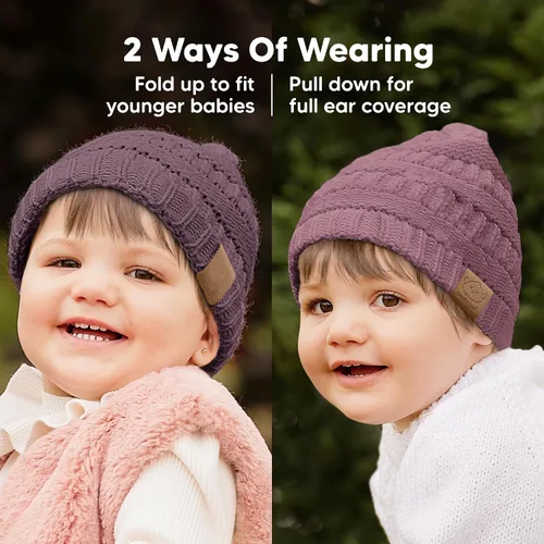 Miniatura 48 de KeaBabies 3-Pack Baby Beanies for Boys, Girls - Stretchy Knit Baby Hats, Cute Newborn