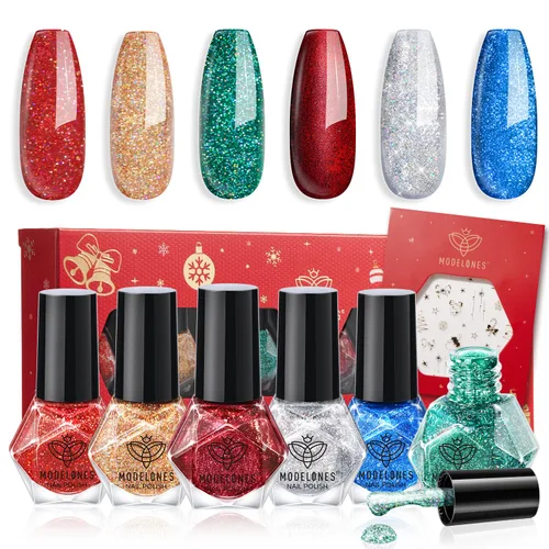 Miniatura 17 de modelones Esmalte de uñas, capa base 3 en uno, 0.5 onzas líquidas, fortalecedor de uñas transparente, secado rápido, larga duración, brillo