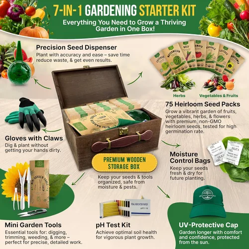 Miniatura 3 de Paquete variado de 75 semillas de verduras y verduras, kit de inicio de semillas de jardín, más de 44,700 semillas de reliquia sin OMG para plantar