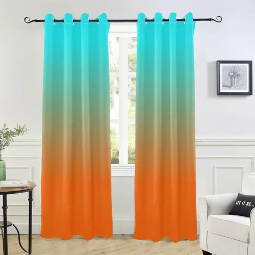Miniatura 10 de Cortinas amarillas y azules de 84 pulgadas, 1 pieza, cortinas de puerta para tratamientos de ventanas, divisores de habitación, cortinas de cocina