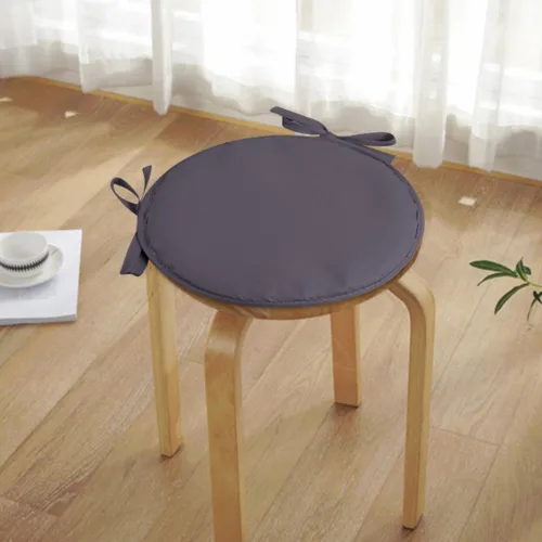 Miniatura 3 de Womenyiaor Juego de 2 cojines redondos para silla, cojines de asiento para interiores y exteriores con lazos, cojín de repuesto para el hogar