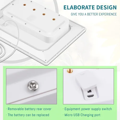 Miniatura 4 de Panel solar de 8 W integrado con batería SANYO de 13200 mAh para cámara de seguridad al aire libre, panel de cargador de enchufe 3 en 1 para cámara