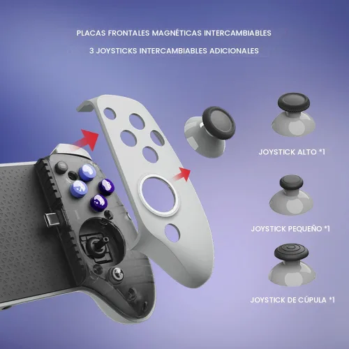 Miniatura 6 de GameSir G8 Galileo - Controlador móvil tipo C para Android y iPhone 15 Series (USB-C), Gamepad Plug and Play con joysticks efecto Hall/disparador