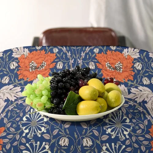 Miniatura 151 de Mantel Floral Retro de Pájaros, Diseño Original Bohemio William Morris Estampado Cubierta de Mesa para Hogar Picnic Fiesta Comedor Cocina William