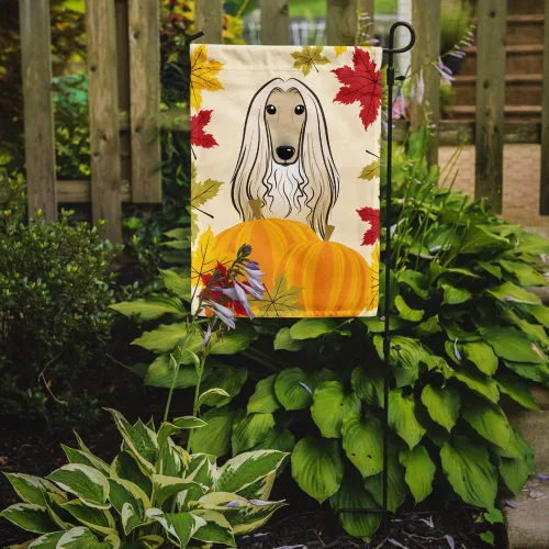 Miniatura 2 de Caroline's Treasures BB2050GF - Bandera decorativa para jardín de Acción de Gracias con sabueso afgano para patio exterior, jardín, jardín