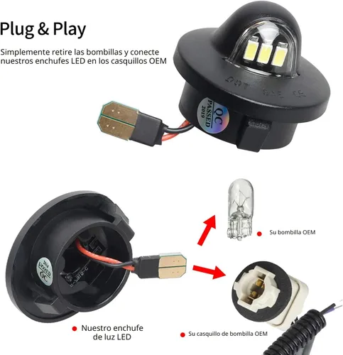 Miniatura 2 de Lámpara LED para placa de matrícula, compatible con Ford F150, F250, F350, Super Duty Ranger Explorer, Bronco Excursion, Expedition, de 6500 K