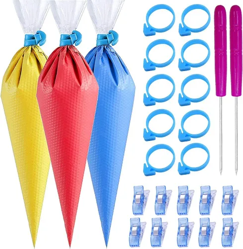 Miniatura 5 de 100 piezas de bolsas de tubería desechables - Bolsas de tubería sin punta Bolsas de pastelería Bolsas de glaseado para tubería Bolsas