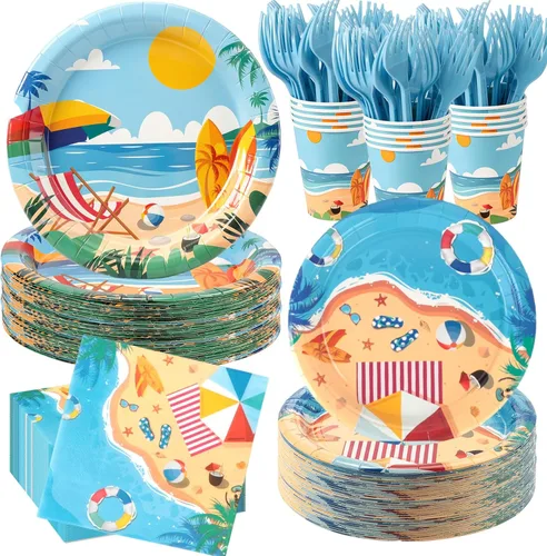 Miniatura 11 de 120 platos y servilletas del 4 de julio, suministros de fiesta de aniversario del 250 para 24 invitados, platos de papel patrióticos desechables