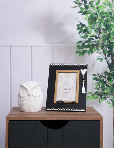 Miniatura 7 de Estatua de búho, estatua de animal, decoración moderna, escultura, regalo para escritorio, estantería, mesa de oficina, cerámica, 5.5 pulgadas