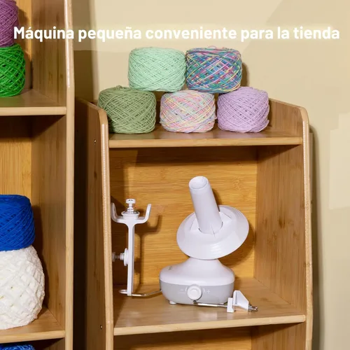 Miniatura 6 de Enrollador de hilo, enrollador eléctrico de bolas de hilo para ganchillo, enrollador de pasteles de hilo compacto con fuerte tensión y velocidad