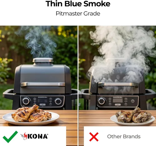 Miniatura 7 de Kona 100% pellets ahumadores de nogal, diseñados para parrilla Ninja Woodfire al aire libre, bolsa resellable de 2 libras