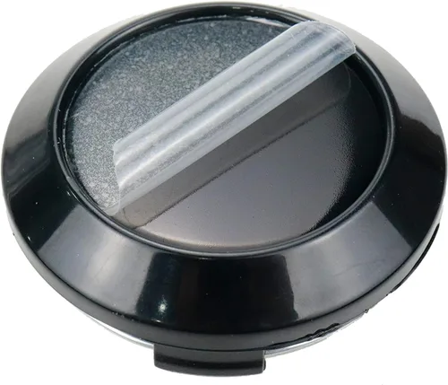 Miniatura 3 de Modengzhe Tapones centrales de rueda de 2.25 pulgadas, cubiertas centrales de repuesto de 2.5 pulgadas a orejeta, color negro, paquete de 4