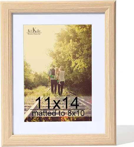 Miniatura 96 de KTKDE Juego de 12 portarretratos de 4 x 6, marco de fotos de grano de madera natural 3.5x5 con paspartú o 4x6 sin paspartú, marcos pequeños