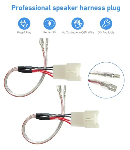 Miniatura 3 de Reemplazo del arnés de cableado del altavoz de la puerta del automóvil para Ford F150 Escape Focus Mustang Mazda 2 3 6 CX5 Lincon adaptador de cable