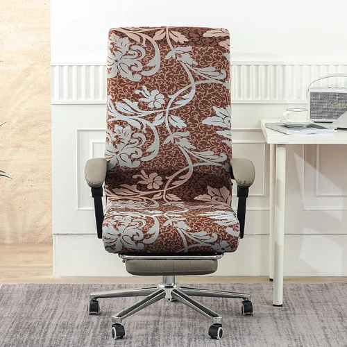 Miniatura 11 de Fundas elásticas para silla de oficina con cremallera duradera, funda elástica para silla de computadora o escritorio con estampado, funda universal