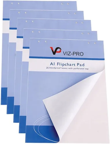 Miniatura 5 de VIZ-PRO Almohadillas de caballete estándar, bloc de papel A1, 23 x 32 pulgadas, 25 hojas/bloc