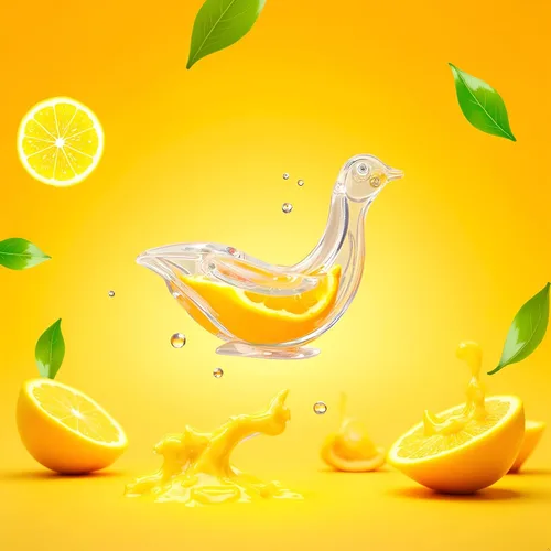 Miniatura 8 de Paquete de 2 exprimidores de limón en forma de pájaro, exprimidor de limón manual de acrílico, exprimidor de lima, exprimidor de mano