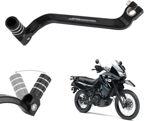 JFG Racing Palanca de cambios de motocicleta extendida 0.394 in punta plegable CNC para KLR 650 KLR650 1987-2018 negro
