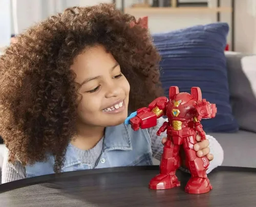 Miniatura 2 de Avengers Marvel Mech Strike - Figura de acción de superhéroe de 8 pulgadas, Ultimate Mech Suit Iron Man, para niños a partir de 4 años, color negro