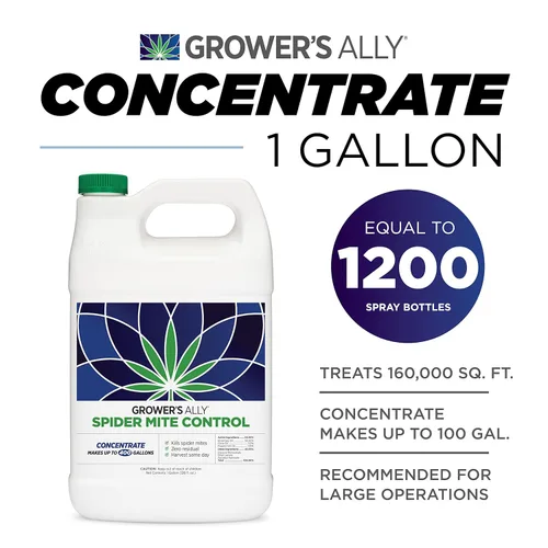 Miniatura 6 de Grower's Ally Concentrado de control de ácaros araña, insecticida natural y asesino de ácaros para plantas de interior y exterior, con certificación