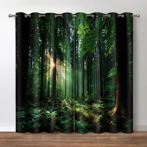 Miniatura 14 de Aimego Cortinas opacas abstractas con ojales para ventana, para el hogar, dormitorio, sala de estar, 2 paneles (42 x 54 pulgadas)