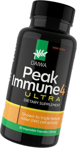 Daiwa PeakImmune4 Suplemento natural de apoyo inmunológico | Mejora la función de las células NK con extracto de micelio de salvado de arroz RBAC de