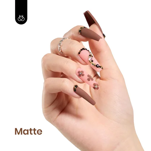Miniatura 4 de Beetles - Esmalte de uñas de gel marrón de 0.5 onzas fluidas (15ml), esmalte de uñas de gel para remojar con lámpara LED UV, esmalte de uñas en gel
