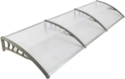 Miniatura 11 de Toldo para puerta de patio, cubierta de policarbonato para puerta delantera al aire libre, protección UV, lluvia, nieve, luz solar, hoja hueca