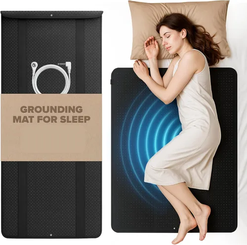 Miniatura 8 de Grounding Mat for Bed Earthing Mat Grounding Pad PU Leather Conductive Sleep Pad with Breathable Surface, Surge-Resistant Cord – Anti-Slip, Easy