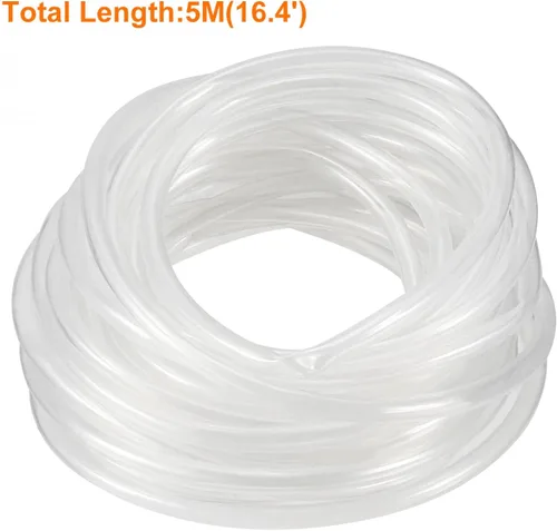 Miniatura 3 de uxcell Tubo de silicona de 0.039 in ID X 0.079 in 3/32 "OD 16.4 'Tubo flexible de goma de silicona Tubo de manguera de aire de agua transparente