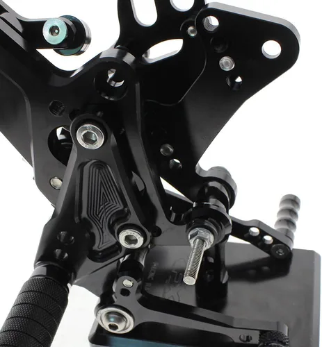 Miniatura 4 de Reposapiés de motocicleta ajustable de aluminio Billet para Ducati Diavel 2011-2015 carbono 2011-2016 AMG 2011-2012 (negro)