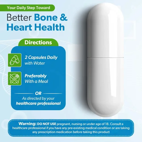 Miniatura 5 de Suplemento de vitamina D3 K2 de 5000 UI (MK-7 90 mcg) – 120 cápsulas vegetales – Suplemento de vitamina K2 D3 para apoyo óseo, corazón e
