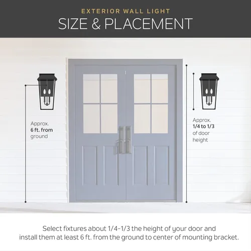 Miniatura 9 de Kichler Barras 59022BKDS - Aplique de pared aprobado por DarkSky para exteriores de 11.5 pulgadas con cristal acanalado transparente en negro