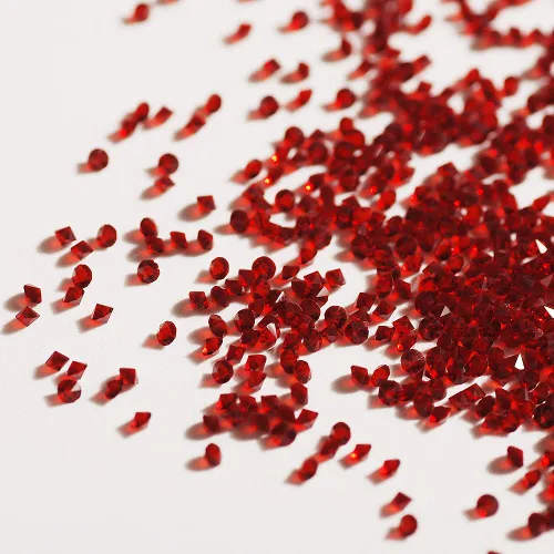 Miniatura 35 de 5000 cuentas de diamantes de imitación de cristal de diamante ultra mini de 0.044 pulgadas con parte trasera plana, cristales iridiscentes, brillo