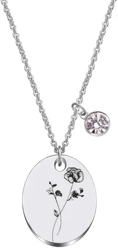 JJTZX Collar floral minimalista delicado de flores de nacimiento, collar de flores del mes de nacimiento, collar de regalo para mamá e hija, collar